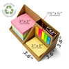 sticky note storage cube dispenser made of recycled material that can be decorated