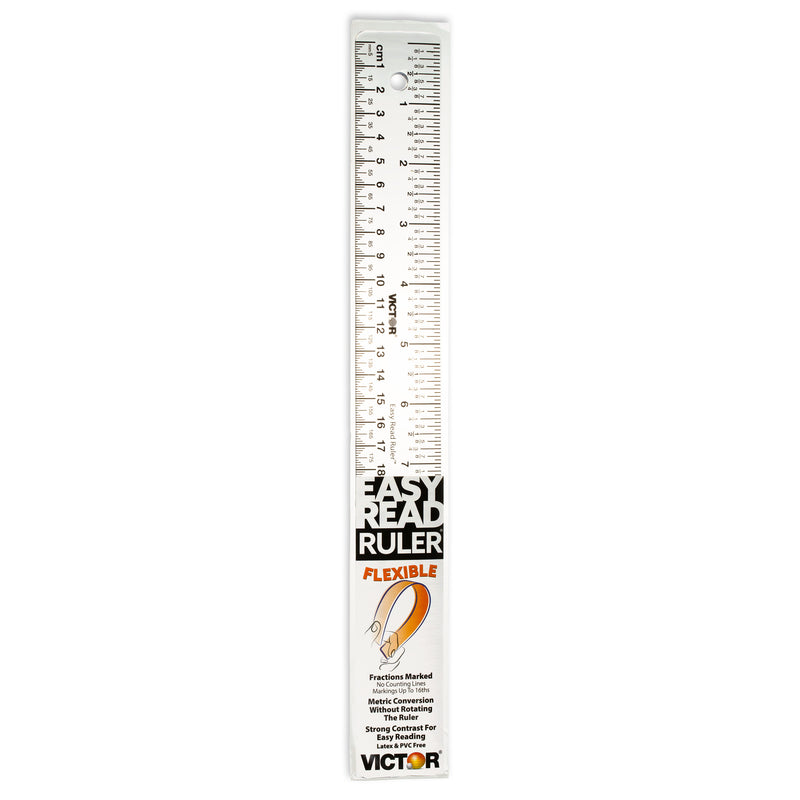 Easy Read Ruler-Flexible Clear Version-Pkg of 12