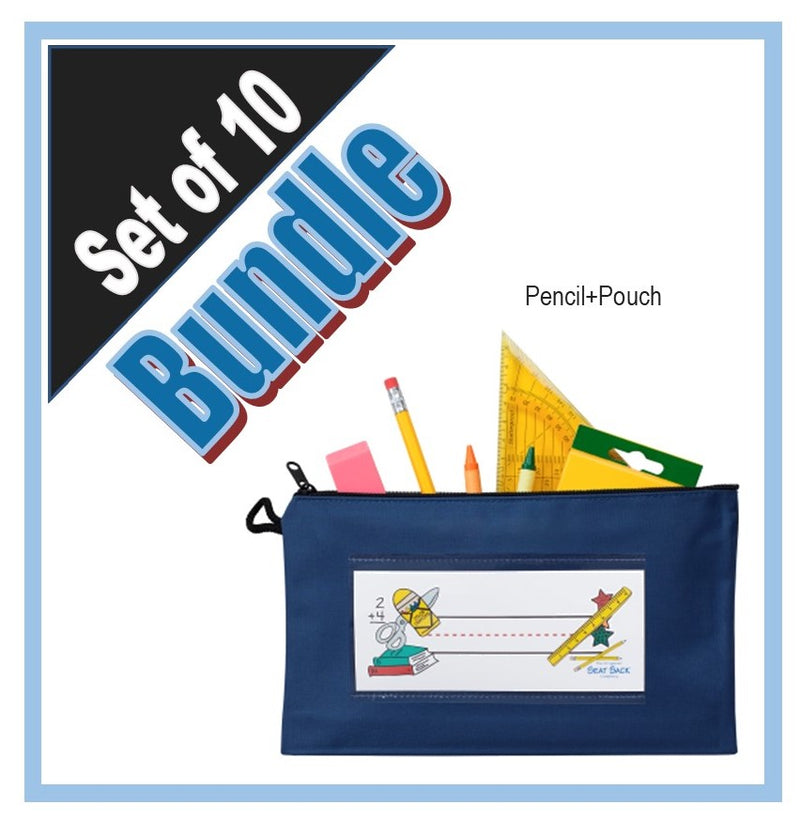 Blue Summit Supplies Pencil Pouches Bulk Pencil Pouch 6 Pack in Assorted Colors for Storing School Supplies Writing Utensils and More Cloth